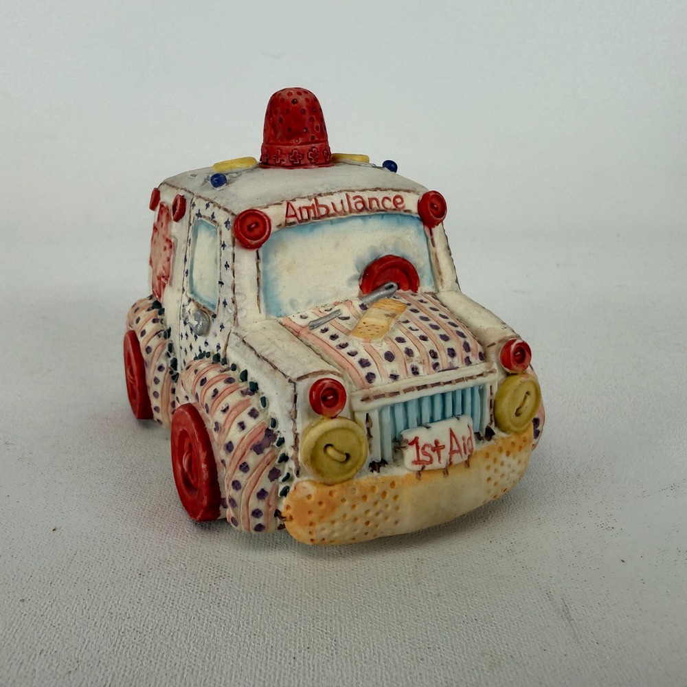 Enesco Cute as a Button Ambulance Figurine 1st Aid Medical First Responder Decor